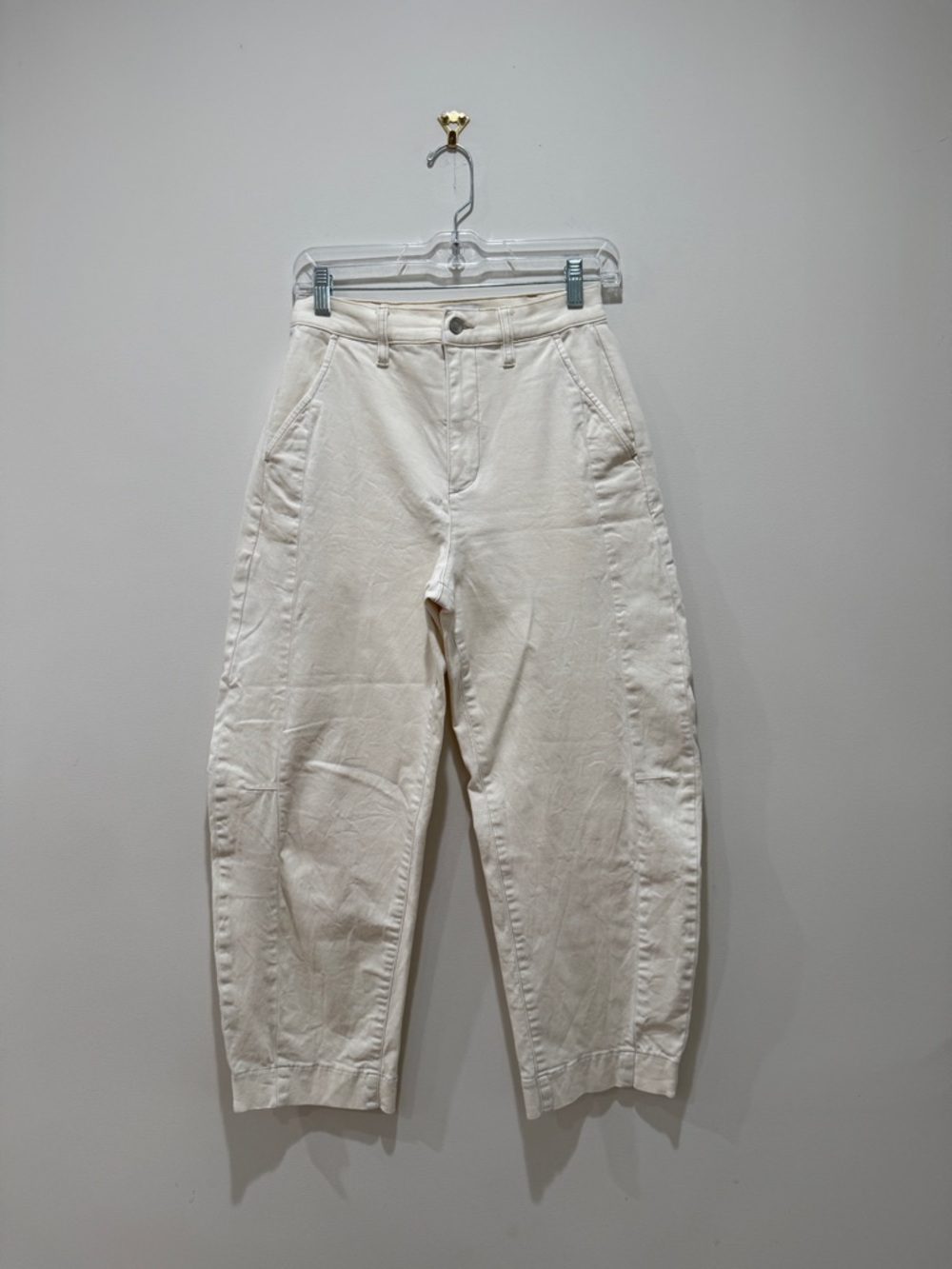 pistola Cream Wide-Leg High-Rise Jeans
